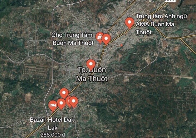 Bán đất MẶT TIỀN tại Đường Hà Huy Tập, Buôn Ma Thuột, Đắk Lắk diện tích 100m2 giá 15.2 Triệu 