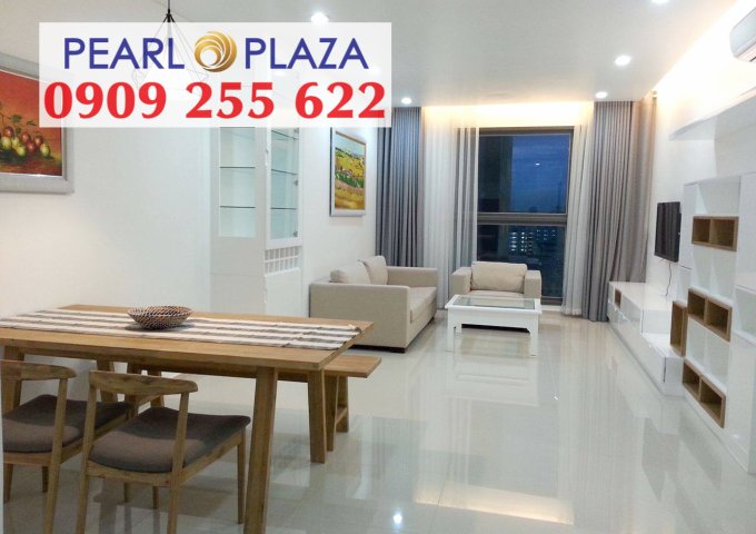 Độc quyền duy nhất căn hộ 3PN Pearl Plaza_ đủ nội thất, 123m2, view landmark 81 - Hotline : 0909 255 622