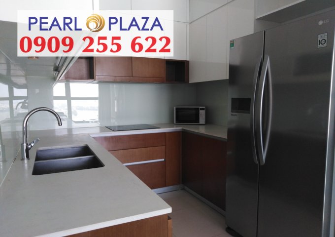 Cho Thuê căn hộ 2PN_92m2 Pearl Plaza Q.Bình Thạnh, view sông SG, Landmark 81, full nội thất. Hotline: 0909 255 622 Xem Nhà Ngay