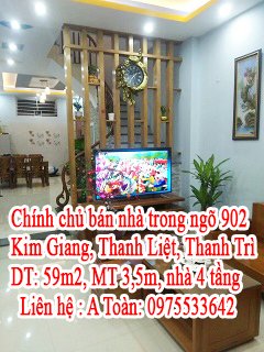 Bán nhà trong ngõ 902 Kim Giang, Thanh Liệt, Thanh Trì, Hà Nội