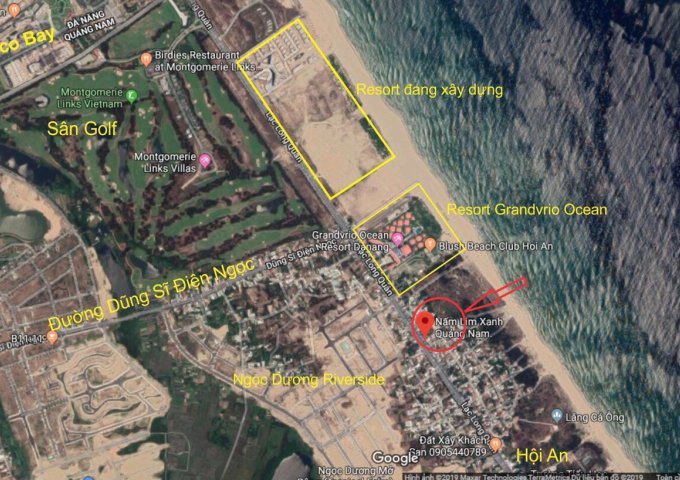 Bán 1000 m2 đất biển cạnh dãy Resort đường Trường Sa,3 MT cách Coco Bay 400m giá rẻ.LH ngay:0905.606.910