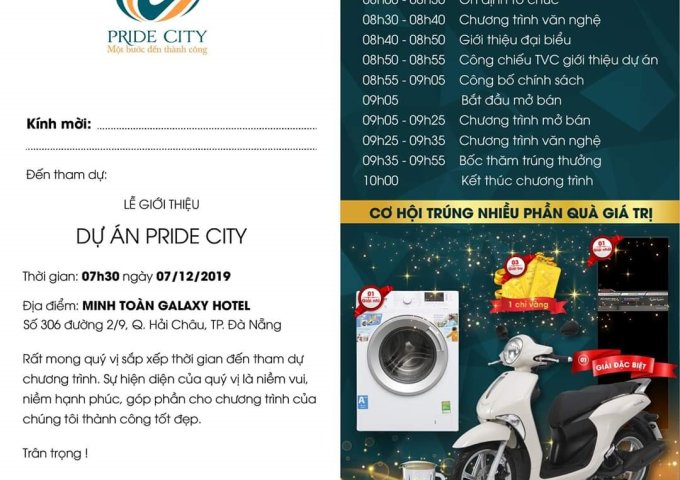 Chính thức mở bán dự án PRIDE CITY – Trung tâm phường Điện Ngọc