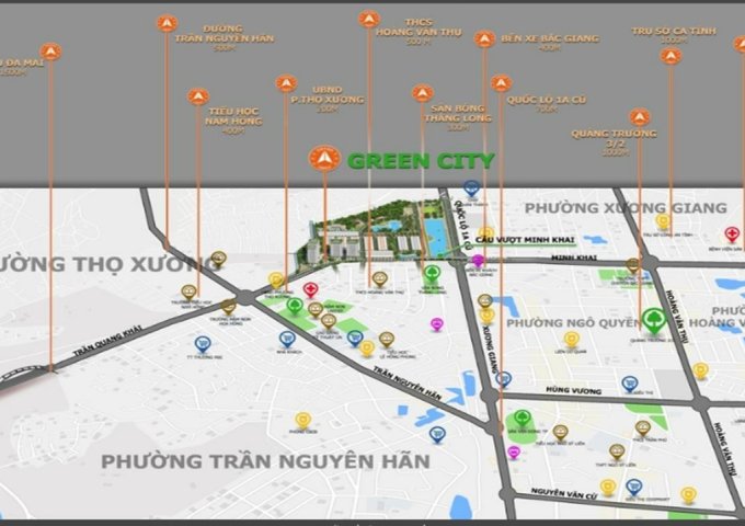 Chung cư thành phố Bắc Giang , giá chỉ 700tr, ck khủng lên đến 8%