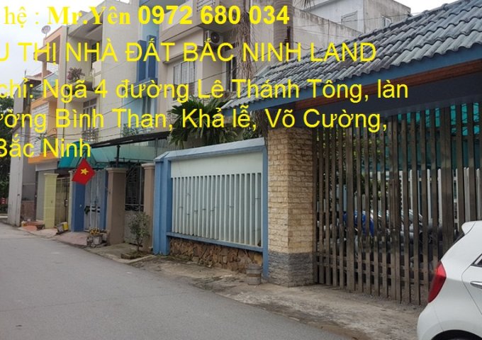 Chính chủ cần bán lô đất thổ cư tại khu Khả Lễ, Võ cường, TP.Bắc Ninh