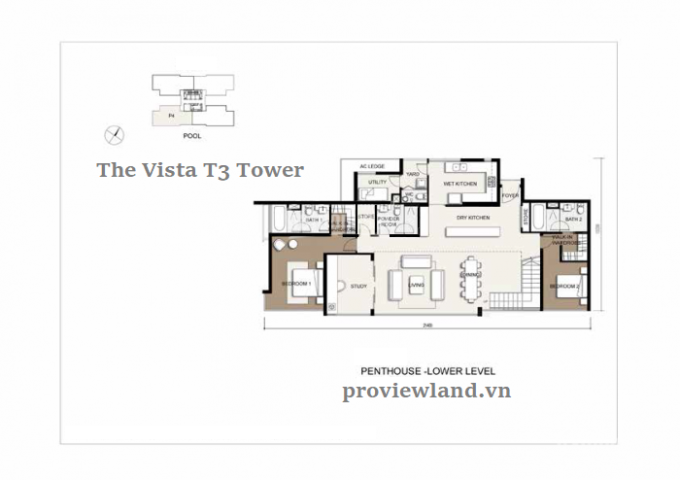 HOT: Cần bán gấp căn Penthouse 5 phòng ngủ tại The Vista An Phú đầy đủ nội thất cao cấp