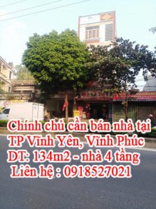 Cần bán nhà chính chủ tại TP Vĩnh Yên, Vĩnh Phúc