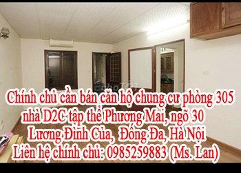Chính chủ cần bán căn hộ chung cư phòng 305 - nhà D2C tập thể Phương Mai, ngõ 30 Lương Đình Của, Đống Đa, Hà Nội