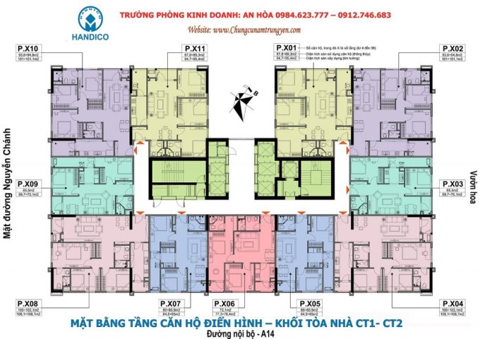 Cần bán gấp căn hộ A10 Nam Trung Yên, 102m2, 3 ngủ, giá: 30tr/m2, lh: 0886171279