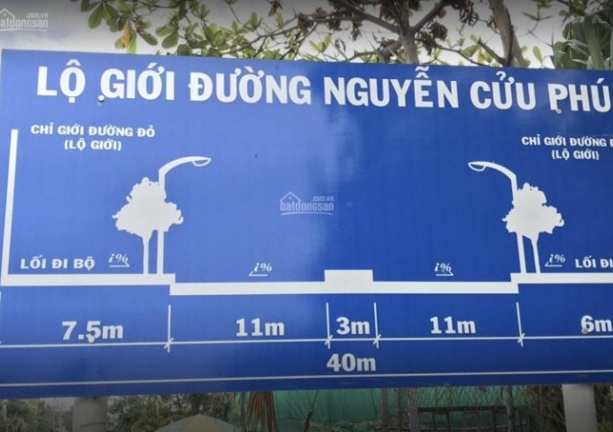 Bán đất mặt tiền đường lớn 40m Nguyễn Cửu Phú - Quận Bình Tân , thuận tiện cho tất cả loại xe vào , sổ hồng riêng , LK Aeon Bình Tân 