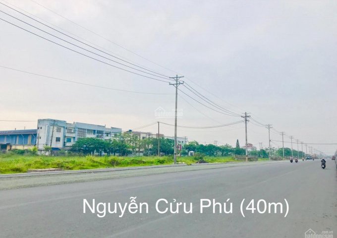 Bán đất mặt tiền đường lớn 40m Nguyễn Cửu Phú xe lưu thông thoải mái , nằm ngay ngã tư Trần Văn Giàu , sổ hồng riêng , LK Aeon Bình Tân