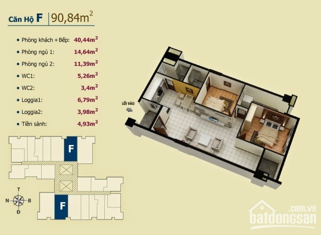 Căn hộ Võ Đình - Q12, căn 2 PN - 2 WC giá chỉ 20.5tr/m2