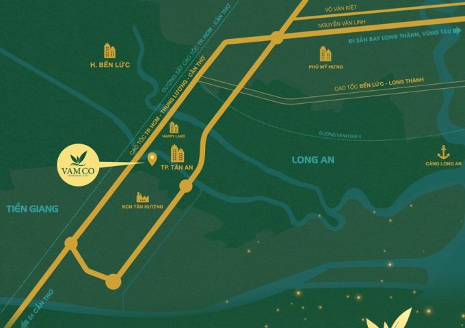 Đất nền ven sông thành phố Tân An, 16tr/m2, 5x20m, sổ 100%