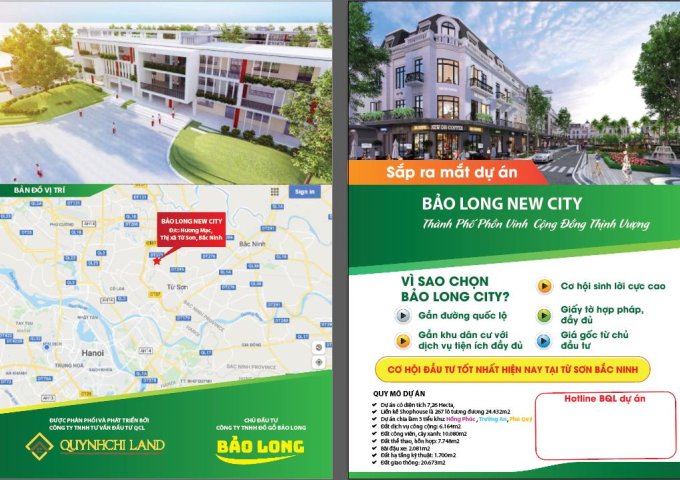 Ra mắt Dự án Bảo Long New City - Từ Sơn, Bắc Ninh -50 suất ngoại giao giá tốt nhất