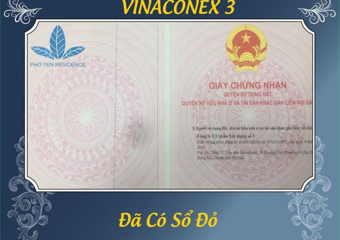 Dự án VINACONEX 3 Phổ Yên-Thái Nguyên.Không mạo hiểm.Không nguy hiểm.chỉ là có dám đầu tư hay không