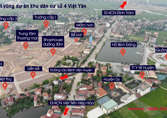 Bán đất tại thị trấn Bích Động, huyện Việt Yên, Bắc Giang