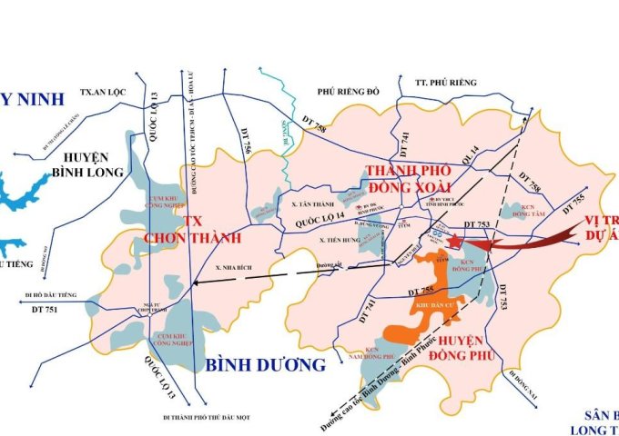 Bán sỉ 30 nền đất tại Tân phước , Đồng Phú, Đồng Xoài