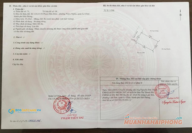 Bán Nhà Số 12A/1/136 Phạm Hữu Điều, Lê Chân, Hải Phòng