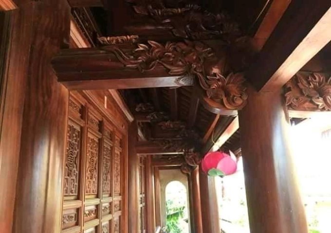 Bán nếp nhà gỗ Lim 5 gian, cửa bức bàn, hoa văn tinh xảo Lý Nhân Hà Nam