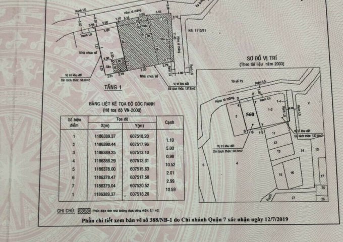 Bán đất tại Đường Huỳnh Tấn Phát, Quận 7,  Hồ Chí Minh diện tích 60m2  giá 3.6 Tỷ