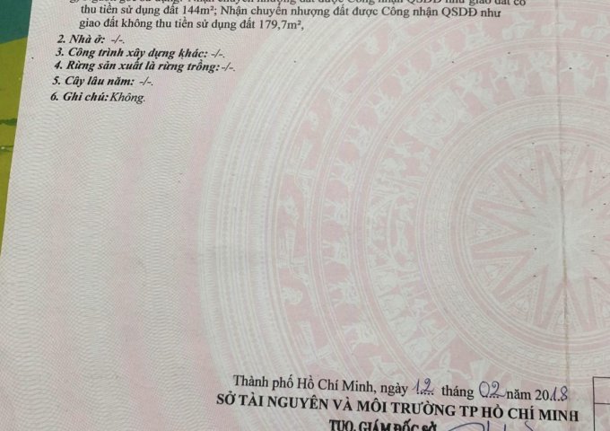 Bán đất chính chủ tại Xã Tân Phú Trung, Huyện Củ Chi, TP.HCM