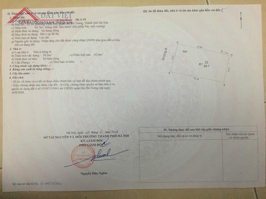 Chính chủ cần bán đất tại tổ 14 phường Vĩnh Tuy , quận Hai Bà Trưng Hà Nội