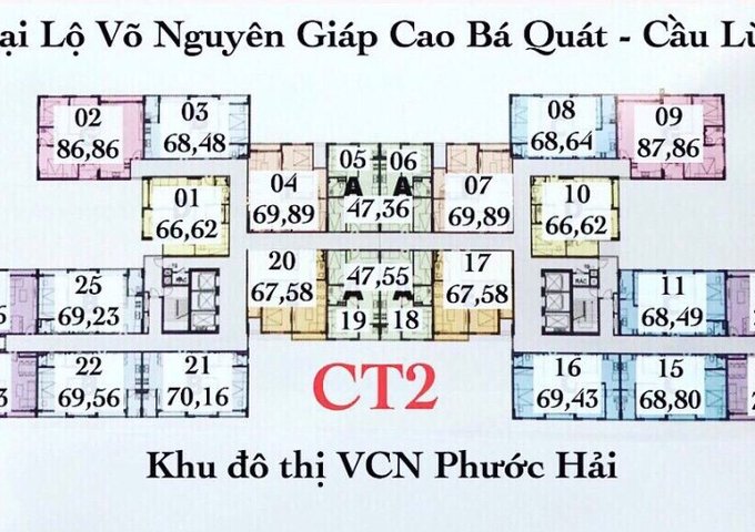 Bán Căn Hộ Chung Cư CT2 VCN Phước Hải, Gần TTTP Nha Trang, Giá: 1450 Triệu