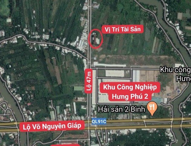 Bán 2116m2 đất thuộc khu Công Nghiệp Hưng Phú 2 ngang KDC Thiên Lộc ( có Kho kiên cố mặt tiền lộ 47m gần 100m ) 