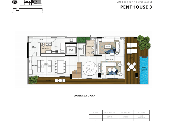 Bán căn hộ Penthouse Serenity Sky Villas 367m2 5pn TT 30% còn lại chậm đến 90 ngày