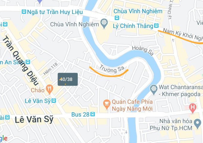 Cho thuê nhà HXH 40/38 Trần Quang Diệu Q.3