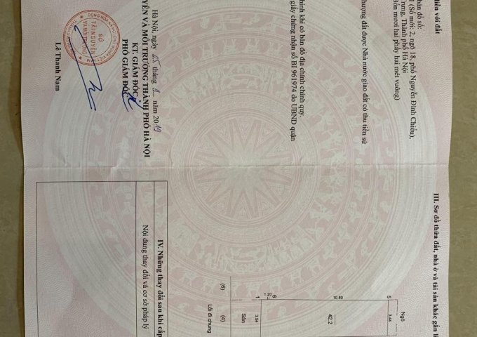 Bán nhà mặt phố tại Đường Nguyễn Đình Chiểu, Hai Bà Trưng,  Hà Nội diện tích 42.2m2  giá 9.9 Tỷ