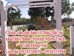 Chính chủ cần bán đất tại xã Vĩnh Thanh- Huyện Nhơn Trạch- Tỉnh Đồng Nai