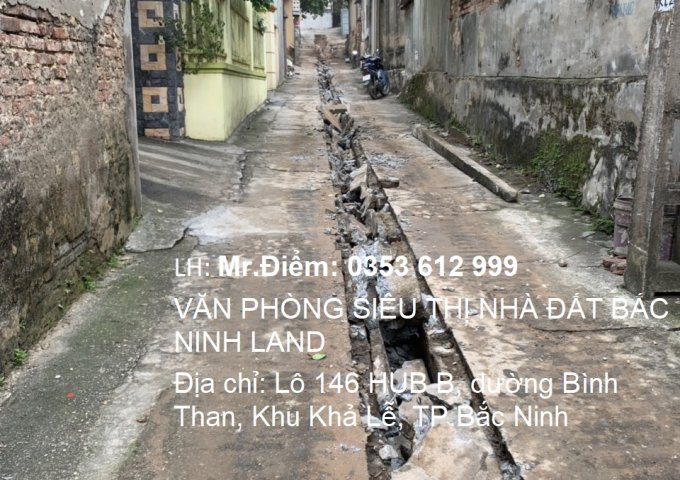 Bán lô đất thổ cư đối diện chợ Khả Lễ, Võ Cường, TP.Bắc Ninh