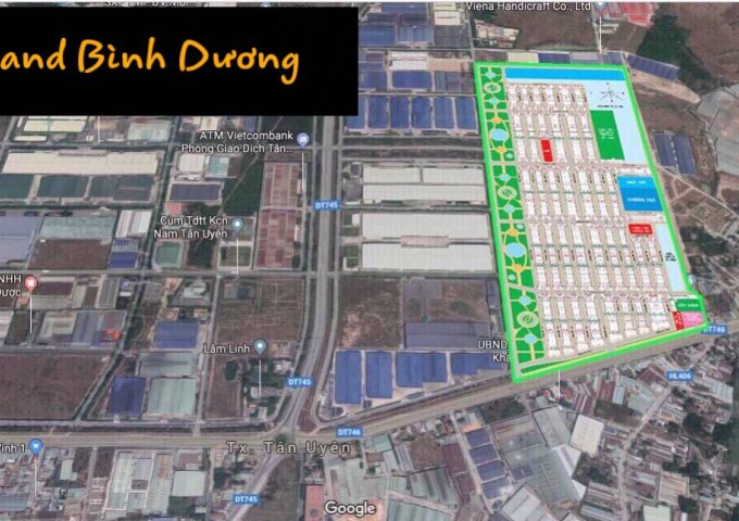 Mở bán KDC Nam Tân Uyên, MT đường DT746.giáp KCN Nam Tân Uyên,vòng xoay kim hằng, giá rẻ nhất 