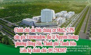 Chính chủ cần bán chung cư căn góc Eurowindow, đại lộ Nguyễn Hoàng, phường Đông Hải, Thành phố Thanh Hóa