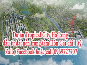 Dự án Tropical City Hạ Long - đầu tư đất nền trung tâm Hòn Gai chỉ 1 tỷ.