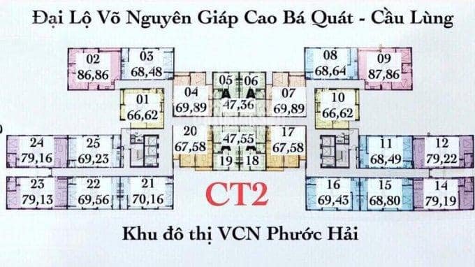 Bán căn hộ CT2 VCN Phước Hải, Nha Trang. Căn 1 phòng ngủ giá 1.450 tỷ