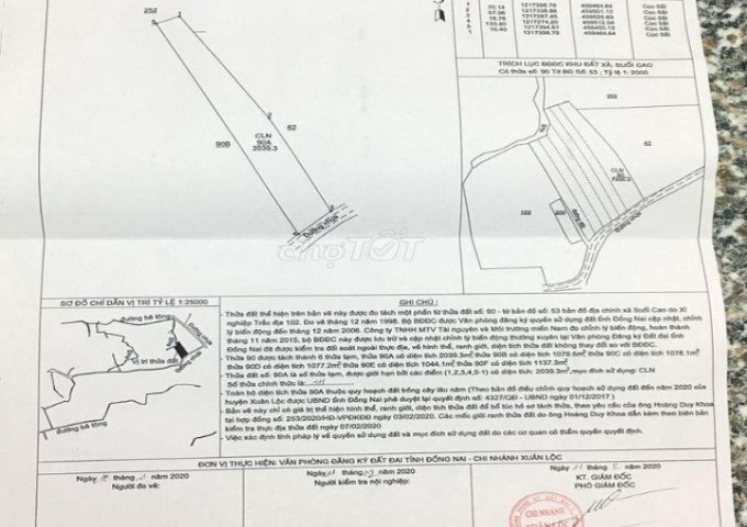 CẦN BÁN ĐẤT CHÍNH CHỦ , CÂY DA, XÃ SUỐI CAO, HUYỆN XUÂN LỘC, ĐỒNG NAI