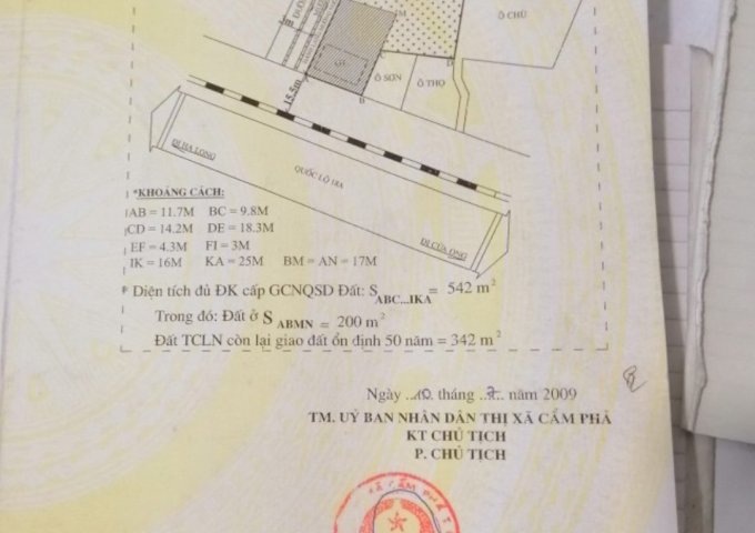 Mặt đường 18,Cẩm Phả - Quảng Ninh, 2 mặt tiền, diện tích 540m, cho thuê kinh doanh, kho bãi, nhà xưởng