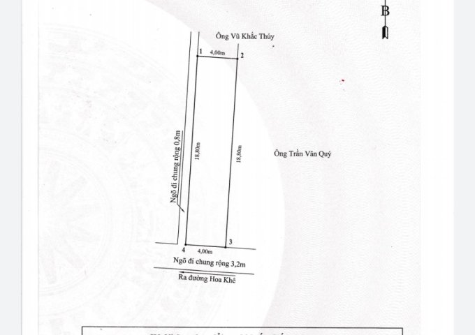 Cần bán lô đất khu Quán Trữ 100m ,Kiến An, Hải Phòng.Giá: 750 Triệu