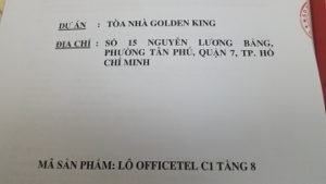 Chính Chủ Cần Bán căn hộ Condotel Golden King Phú Mỹ Hưng, Q7