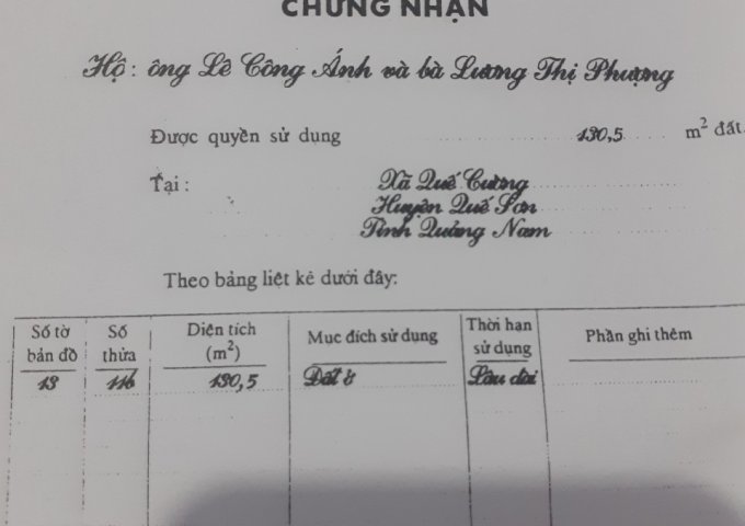 Bán nhà mặt tiền Ql 1A, thuận tiện kd, giá tốt ở tt Hương An, Quế Sơn