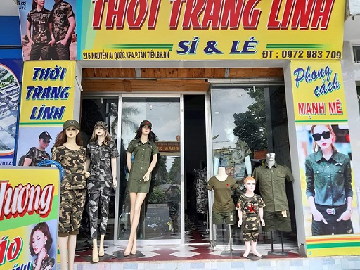 Sang shop quần áo thời trang Lính đường Nguyễn Ái Quốc, Tấn Tiến, Biên Hòa, Đồng Nai.