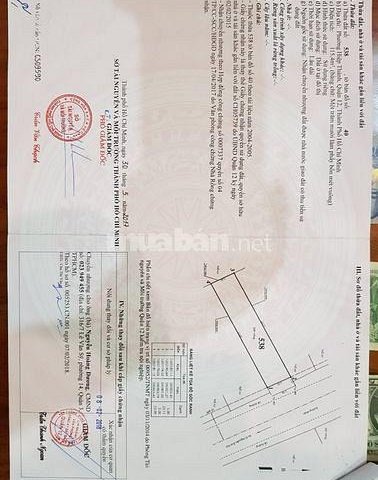 CẦN BÁN GẤP ĐẤT MẶT TIỀN TRẦN THỊ HÈ ( HIỆP THÀNH 42 CŨ )