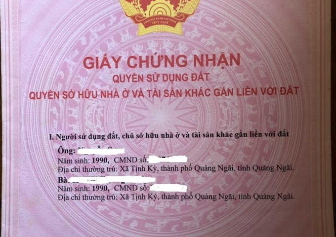 Cần Bán Nhà Thô KDC Thiên Mỹ Lộc, TP Quảng Ngãi, Gía Siêu Rẻ