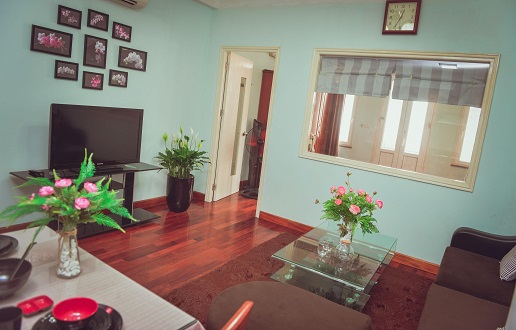 Cho thuê căn hộ đầy đủ tiện nghi phố Cát Linh, Đống Đa, Hà Nội.