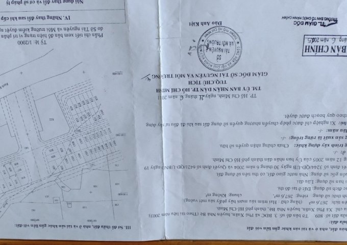 Đất KDC Phú Xuân đường 15B nối dài dự án nhà ở Cảng Sài Gòn (12x23) 30tr/m