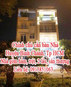 Chính chủ cần bán Nhà , Huyện Bình Chánh, Tp Hồ Chí Minh