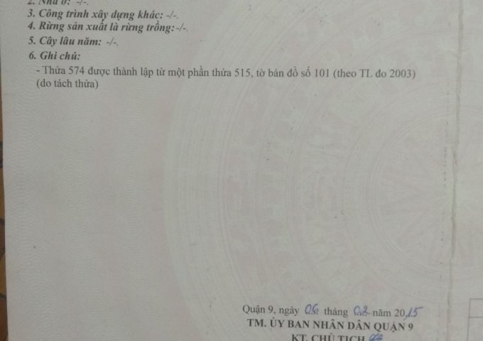 Chính  chủ bán đất Nền Hẻm nhựa 6m 299 Phước Thiện Quận 9, Cạnh Dự Án Vinhomes Grand Park. - Giá Sốc 2.4 tỷ/nền TL.