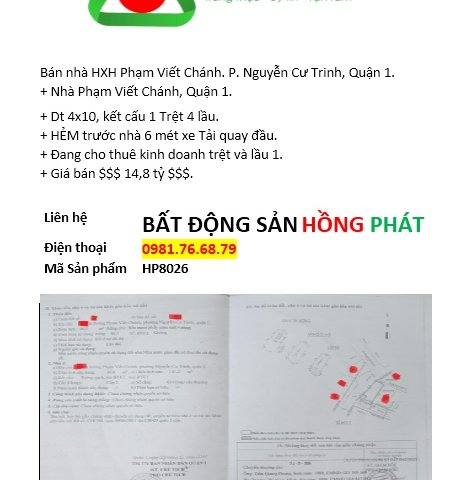 Nhà Phạm Viết Chánh, P. Nguyễn Cư Trinh, Quận 1.