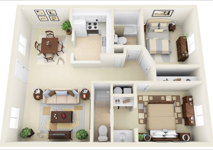 Bán gấp căn hộ chung cư 2 ngủ 2 vệ sinh nội thất giá rẻ Gia Lâm, Hà Nội, sổ đỏ chính chủ
